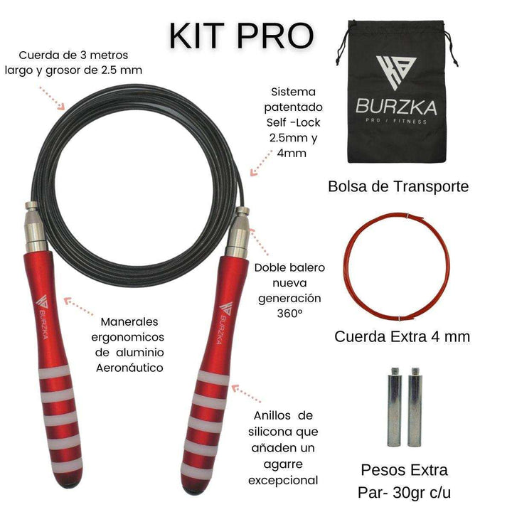 Cuerda Aluminio Pro Roja - Burzka