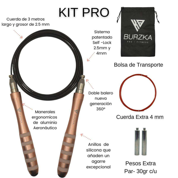 Cuerda Aluminio Pro Rose Gold - Burzka