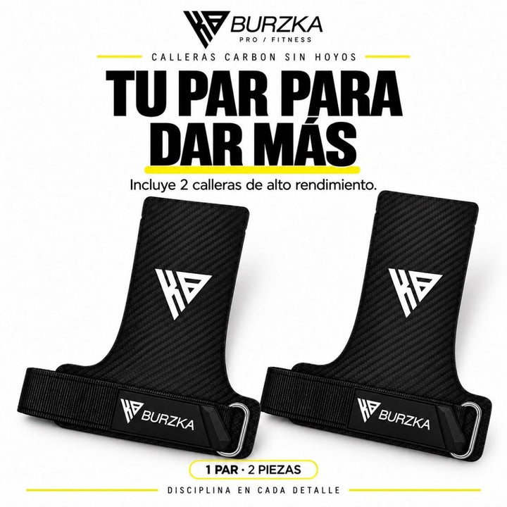 Calleras Carbon Grip Fingerless Negra