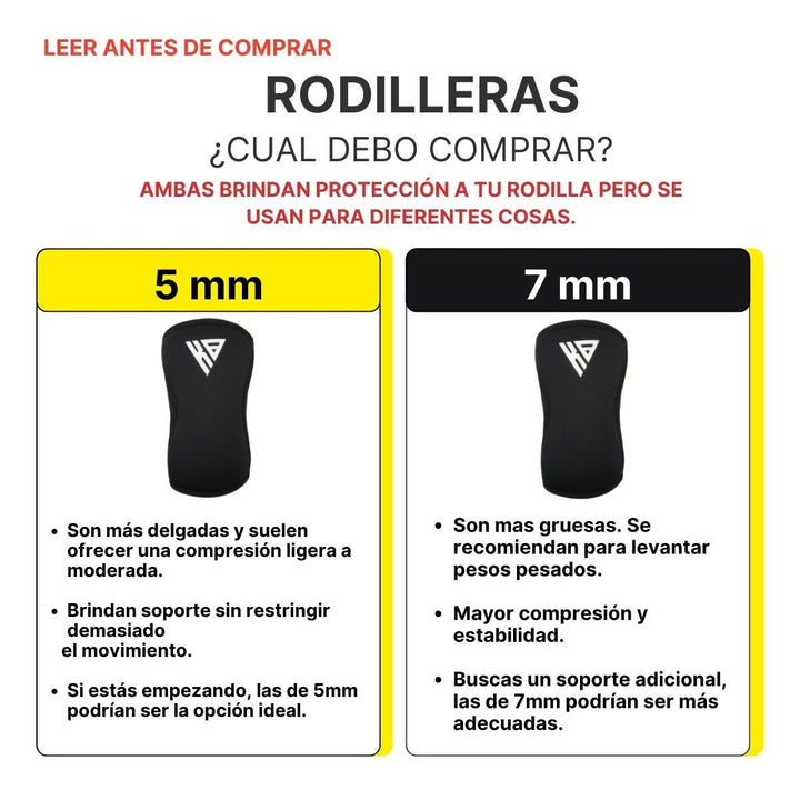 Rodilleras Pro 7 mm Negro