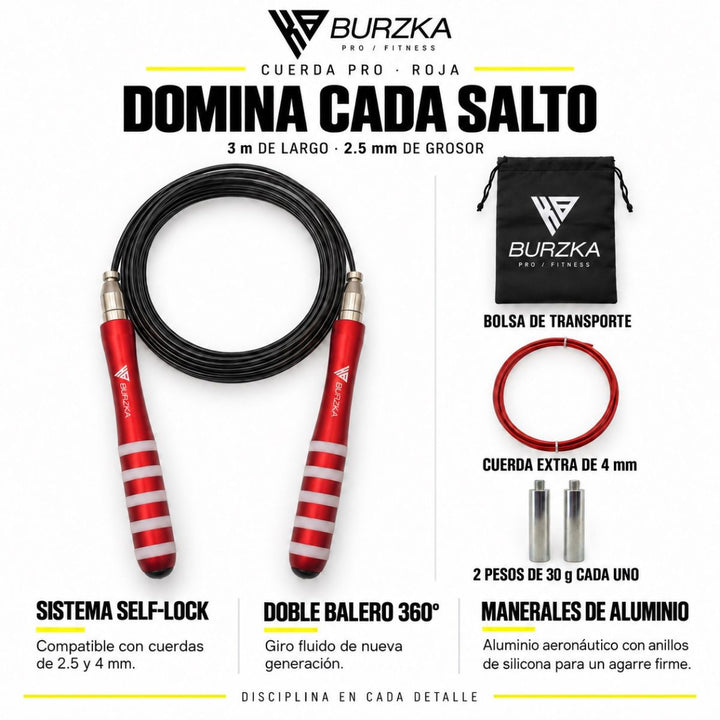 Cuerda Aluminio Pro Roja