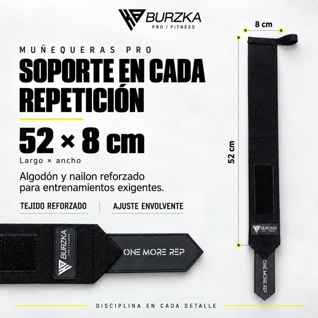 Muñequera 52 cm Negra V.2