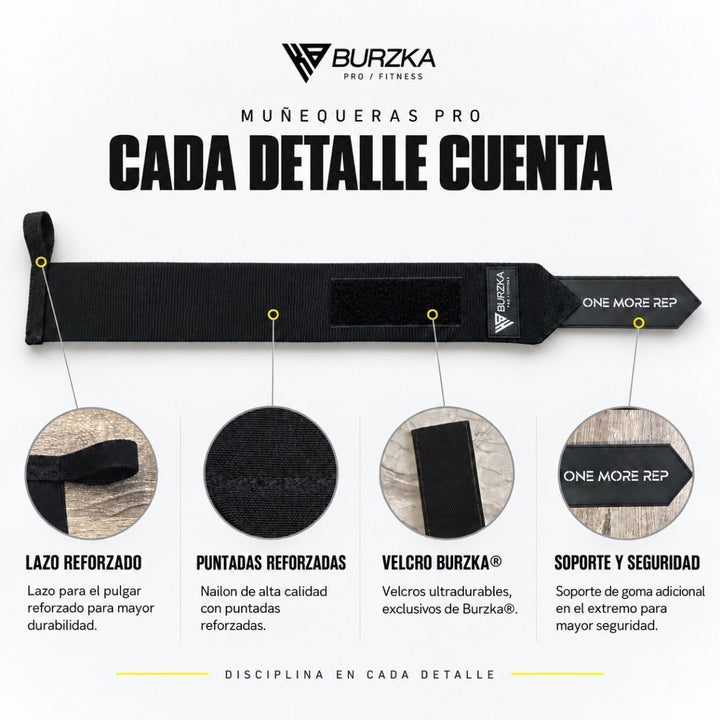 Muñequera 52 cm Negra V.2