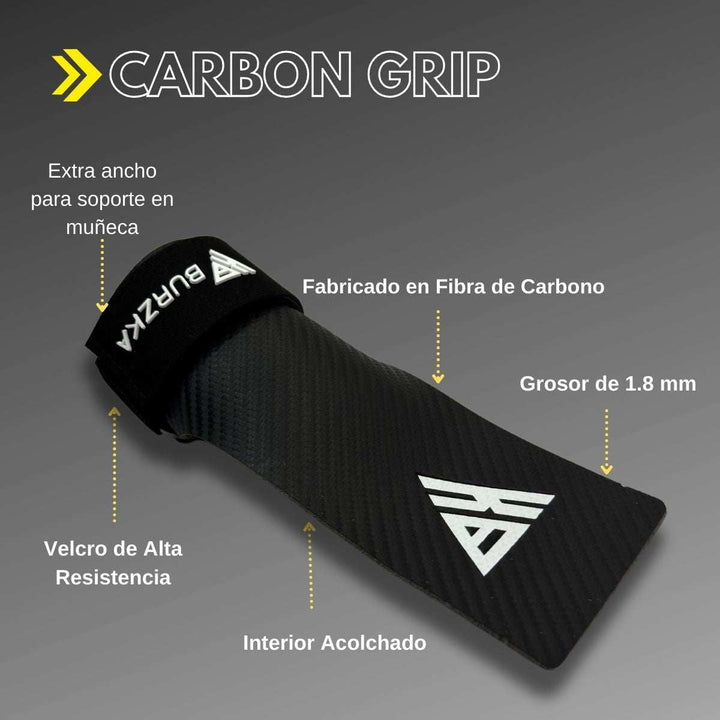 Calleras Carbon Grip Fingerless Negra - Burzka
