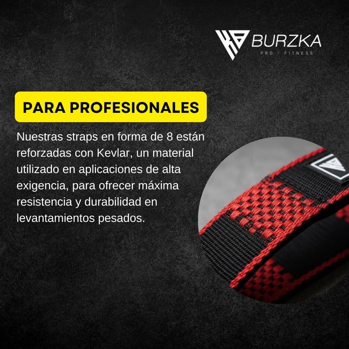 Straps Figura 8 Kevlar Negro