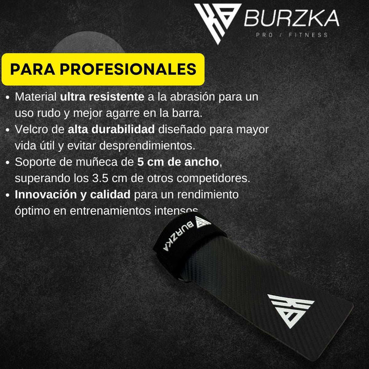 Calleras Carbon Grip Fingerless Negra - Burzka