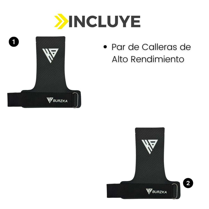 Calleras Carbon Grip Fingerless Negra - Burzka