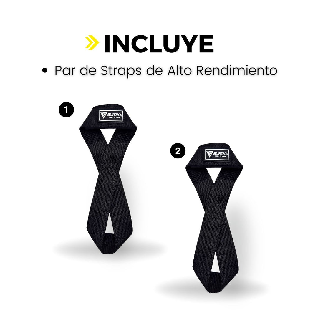 Straps Figura 8 Kevlar Negro