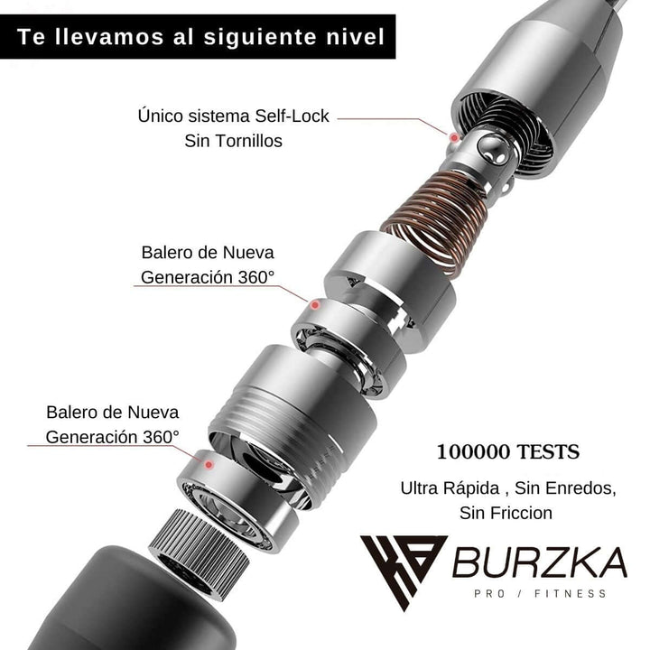 Cuerda de Aluminio Ultra Rapida Burzka Negra - Burzka