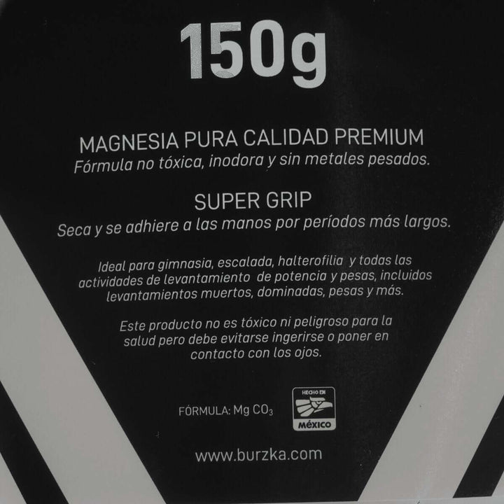 Pro Chalk Burzka Magnesia 150 gr con Bolsa Reutilizable - Burzka